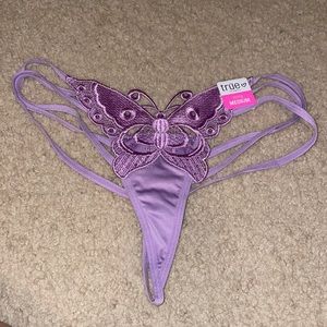 Brand New Purple Butterfly Thong
